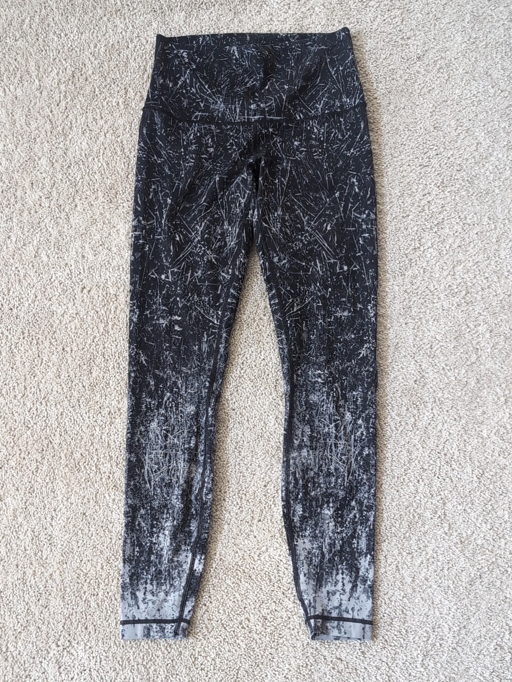 Lululemon Wunder Under High-Rise Black & Gray Leggings Nulux